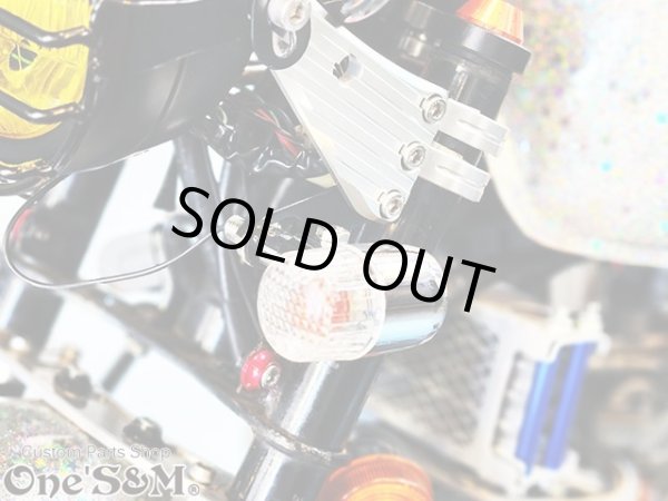 画像5: スチール製ブラック 汎用 ウィンカー ステー ウインカーステー 2枚1セット (5)