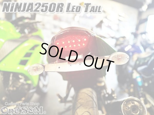 画像9: スモークレンズ スモークテール LEDテール ランプ ウインカー付き テール一式 ニンジャ250R NINJA250R JBK-EX250K 専用 (9)