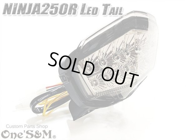 画像7: スモークレンズ スモークテール LEDテール ランプ ウインカー付き テール一式 ニンジャ250R NINJA250R JBK-EX250K 専用 (7)