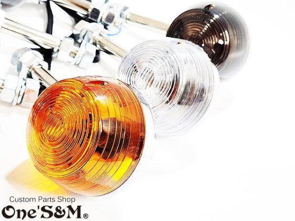 画像2: ホークタイプ メッキウインカー 2個Set レンズType オレンジ スモーク クリアの3種から選択可能 (2)