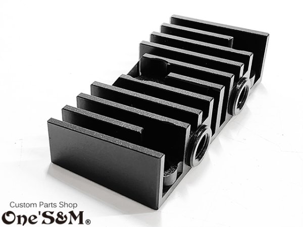 画像8: NEW モンキー ゴリラ専用 ワンズ製 オイル取出し用 CNCブロック ブラストアルマイト オイルクーラー取り出しユニット (8)