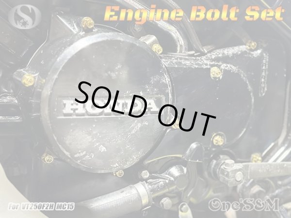 画像5: G-moto製 VT250F2H MC15E 専用 ステンレス製 ゴールドボルト 22本Set エンジンボルト ジェネレーターカバーフランジボルト (5)
