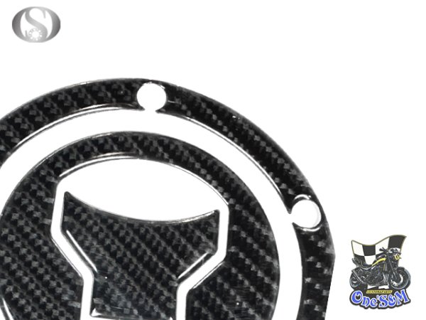 画像5: カーボン柄 フューエルリッド ガソリン タンク キャップ カバー (5)