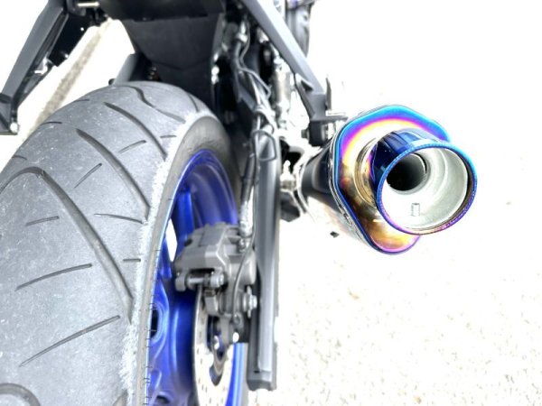 画像8: ★YZF R25 MT25 MT03用 ワンズ管 ロングデルタサイレンサーVer スリップオンマフラーセット 純正マフラーエキパイ対応 (8)