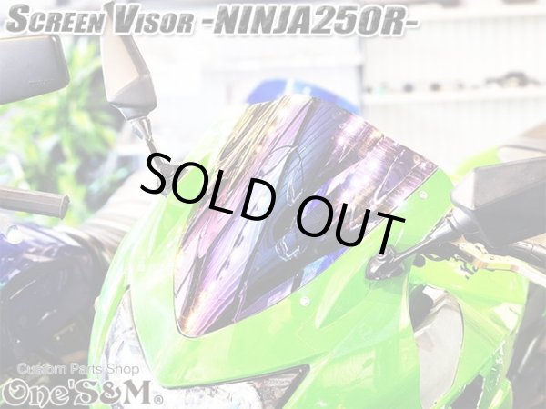 画像7: スクリーンバイザー フロントスクリーン  NINJA250R JBK-EX250K ミラー (7)