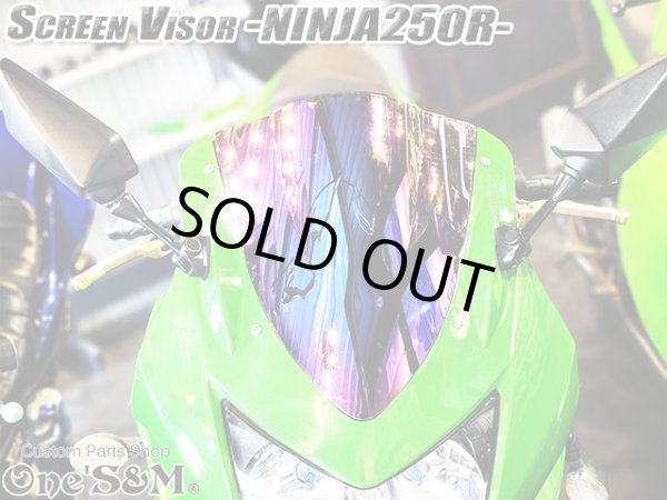 画像5: スクリーンバイザー フロントスクリーン  NINJA250R JBK-EX250K ミラー (5)