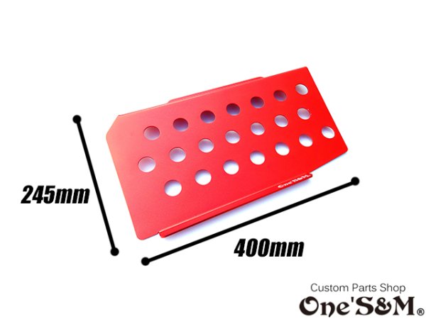 画像2: ワンズ製 オリジナル パッセンジャープレート スポコンプレート フットレスト 足乗せ台 足置き (2)