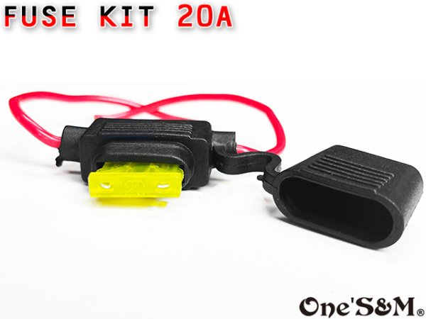 画像4: ヒューズ キット 20A 平型ヒューズホルダー 電装の保護やショート対策に  (4)