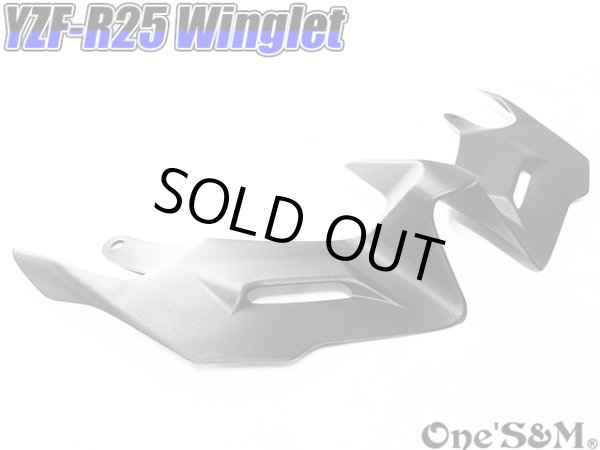 画像1: YZF-R25 YZF R25 ディフューザー ウイングレット フロント カナード ABS製 RG10J用 (1)