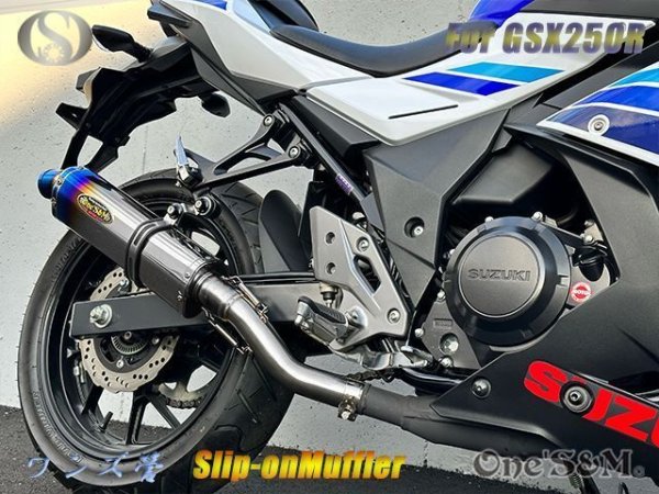 画像2: ★純正エキパイ専用 GSX250R 2BK-DN11A用 スリップオン マフラー サイレンサー  デルタチタン焼Type (2)