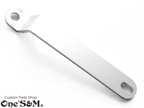 画像2: アウトレット アルミ製 ブラスト加工済み M10-M8 サイレンサーステー マフラーステー ショート (2)