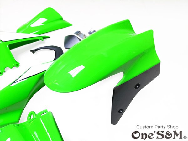 画像6:  ワンズオリジナル! NINJA250R JBK-EX250K 2008-2012 フルカウル カウル セット ニンジャ NINJA 専用 外装 6点セット 外装 フロントフェンダー アッパーカウル スクリーンバイザー アンダーカウル テールカウル シートカウル  (6)