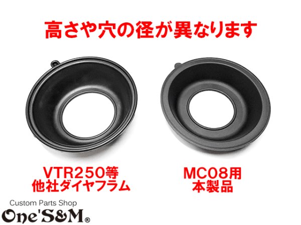 画像2: VT250F MC08 用 キャブレター ダイヤフラム ２個 (2)