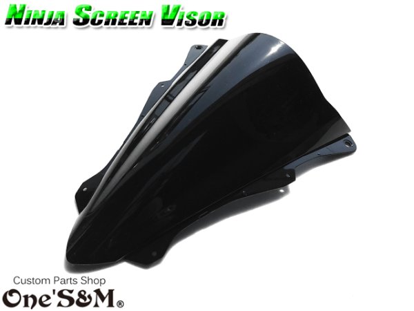 画像2: スクリーンバイザー フロントスクリーン  スモーク NINJA ZX-4RR ZX-4R ZX-25R (2)