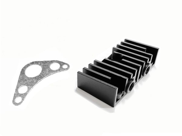 画像3: NEW モンキー ゴリラ専用 ワンズ製 オイル取出し用 CNCブロック ブラストアルマイト オイルクーラー取り出しユニット (3)