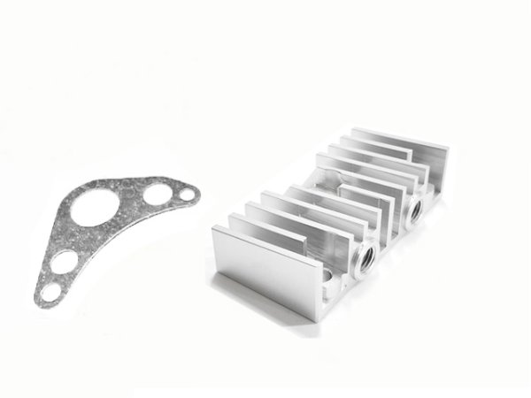 画像4: NEW モンキー ゴリラ専用 ワンズ製 オイル取出し用 CNCブロック ブラストアルマイト オイルクーラー取り出しユニット (4)