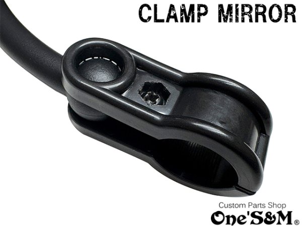 画像5: 送料無料 クランプミラー 丸型 丸形ミラー 左右セット 汎用 角度調整可能 バイクミラー (5)