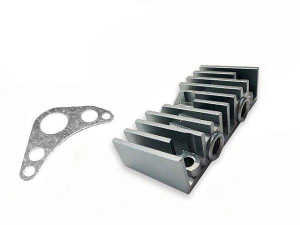 画像5: NEW モンキー ゴリラ専用 ワンズ製 オイル取出し用 CNCブロック ブラストアルマイト オイルクーラー取り出しユニット (5)