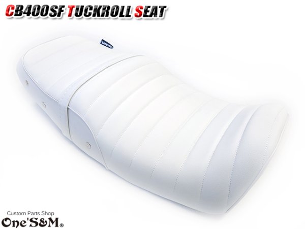 画像23: NEW リニューアル CB Styleタックロールシート CB400SF NC39 NC42 最終型まで対応 鋲打ち スタッズ付き  シートベルト 防水 金具付き レザーシート 前後アンコ抜きver (23)