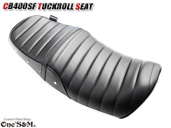 画像8: NEW リニューアル CB Styleタックロールシート CB400SF NC39 NC42 最終型まで対応 鋲打ち スタッズ付き  シートベルト 防水 金具付き レザーシート 前後アンコ抜きver (8)