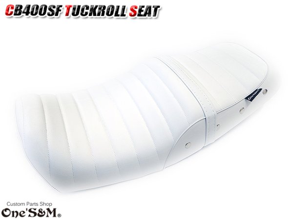 画像25: NEW リニューアル CB Styleタックロールシート CB400SF NC39 NC42 最終型まで対応 鋲打ち スタッズ付き  シートベルト 防水 金具付き レザーシート 前後アンコ抜きver (25)