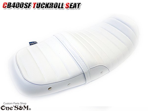 画像20: NEW リニューアル CB Styleタックロールシート CB400SF NC39 NC42 最終型まで対応 鋲打ち スタッズ付き  シートベルト 防水 金具付き レザーシート 前後アンコ抜きver (20)