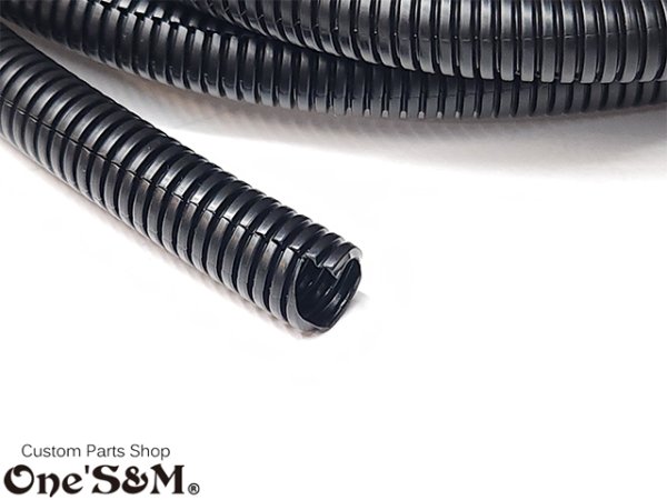 画像3: コルゲートチューブ 2ｍ/10ｍ 売り 内径φ8.5 外径φ11.5 電線保護 配線結束 バイクや車の電装配線などに (3)