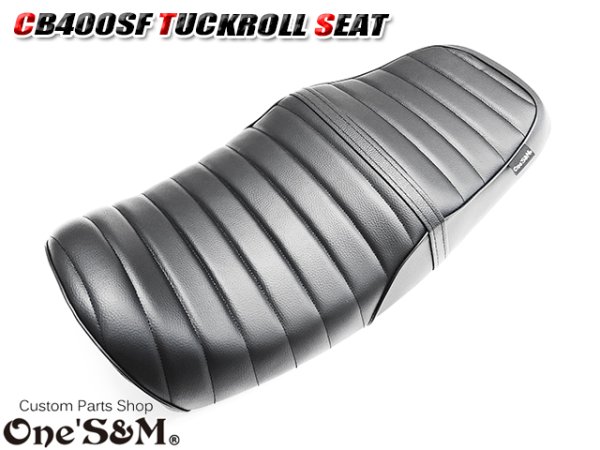 画像34: NEW リニューアル CB Styleタックロールシート CB400SF NC39 NC42 最終型まで対応 鋲打ち スタッズ付き  シートベルト 防水 金具付き レザーシート 前後アンコ抜きver (34)