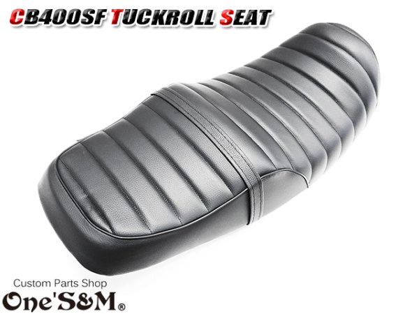 画像31: NEW リニューアル CB Styleタックロールシート CB400SF NC39 NC42 最終型まで対応 鋲打ち スタッズ付き  シートベルト 防水 金具付き レザーシート 前後アンコ抜きver (31)