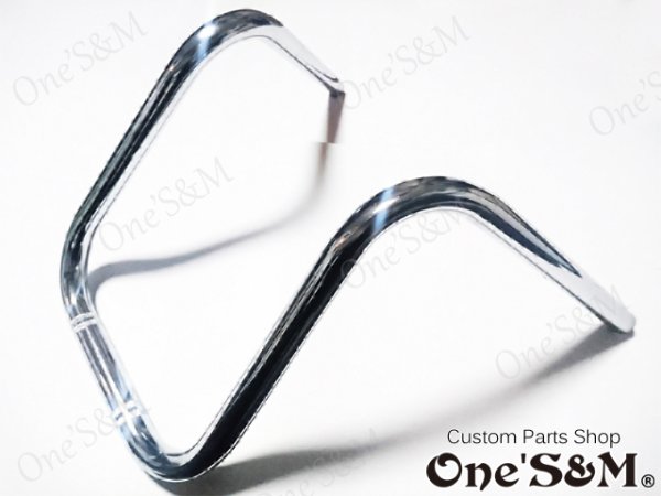 画像3: ワンズ製 ガンギメハン クロームメッキ アップハンドル (3)