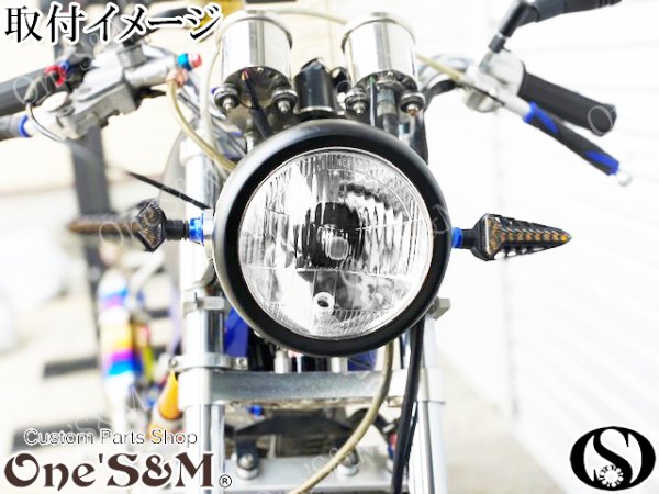 画像9: ４ミニにオススメ 160π ガラス クリアレンズ マットブラック　丸型ヘッドライト φ160 (9)