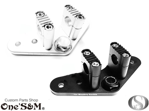 画像1: NEW モンキー ゴリラ ダックス用 CNC トップブリッジ トップブリッジＳＰ ハンドルクランプキットとステムナット付き (1)