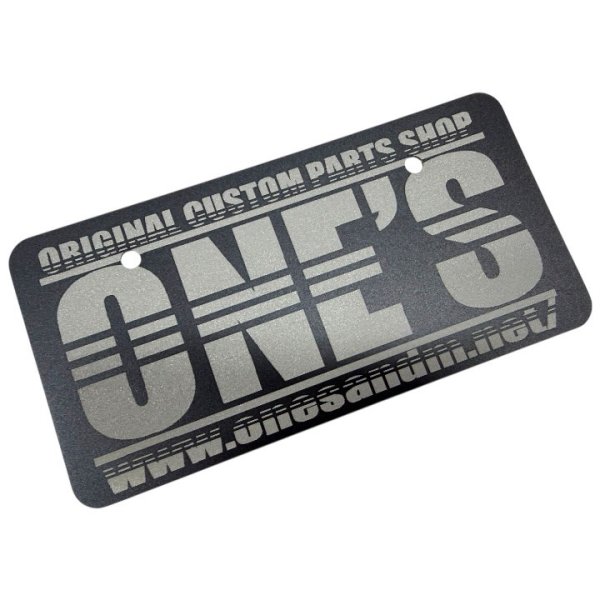 画像2: アルミ製 ナンバープレートベース オリジナル刻印可能 (2)