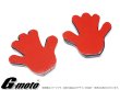 画像3: G-moto 手形リフレクター 反射板 左右セット イエローオレンジ (3)