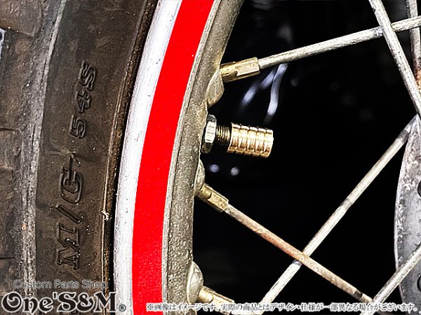 画像14: 真鍮 エアバルブキャップ 2個セット 旧車などに (14)