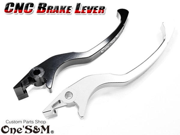 画像1: ホンダ車汎用 カラーレス アルミ削り出し CNC ビレット ブレーキレバー アルミアルマイト ニッシンブレーキマスター対応  (1)