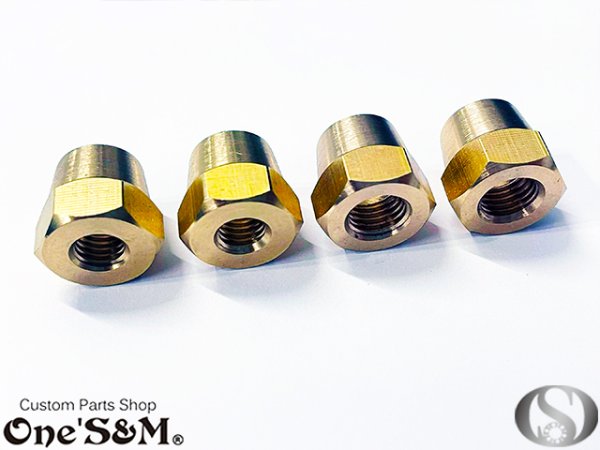 画像2: Z2ミラー ZII Z2 タイプ 真鍮ナット 正ネジ8mm 正ネジ10mm 対応 4個セット (2)