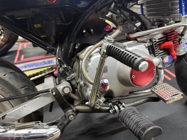 画像3: 社外マフラー用 キックペダル クロームメッキ (3)