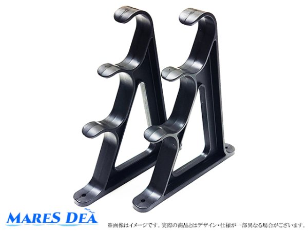 画像6: ロッドホルダー 横置き３本かけ用 壁掛け ホルダー (6)