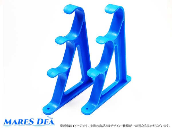 画像4: ロッドホルダー 横置き３本かけ用 壁掛け ホルダー (4)