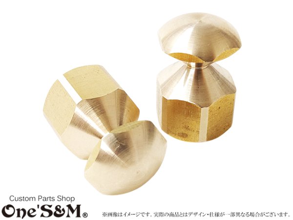 画像3: 送料込み 真鍮ファッションナット M12 P1.25 2個セット 荷掛けナット リアサスペンションナット (3)