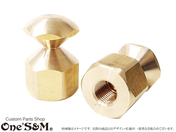 画像6: 送料込み 真鍮ファッションナット M12 P1.25 2個セット 荷掛けナット リアサスペンションナット (6)