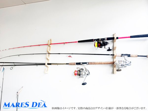 画像6: 竿置き ウッドType 壁掛け ホルダー ロッドスタンド (6)