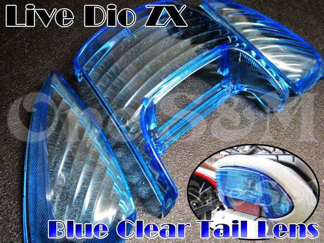 アウトレット品 ライブディオZX AF34 AF35用ブルークリアテールレンズSet