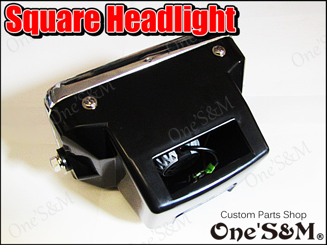 角型ヘッドライト イエローレンズ 高品質LEDヘッドライトバルブ RGB LEDポジション球付き - Online Shopping One'SM®