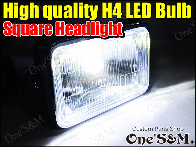 アウトレット 角型ヘッドライト 高品質LEDヘッドライトバルブ RGB LEDポジション球付き 角目ヘッドライト - Online Shopping  One'SM®