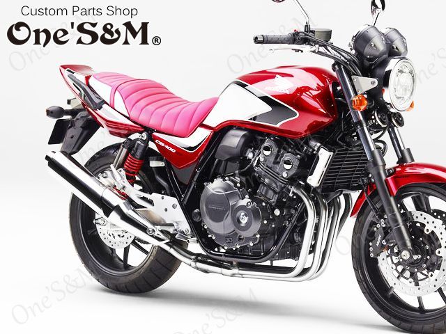 ＮＣ３９ ＮＣ４２ 黒赤 皮 タックロールシート/ CB400SF-