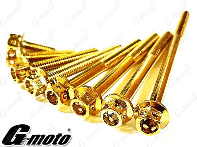 G-moto製 ホーネット250 対応 ステンレス製 ゴールドボルト 21本Set エンジンボルト ヘッドカバー クラッチカバー等に - Online  Shopping One'SM®