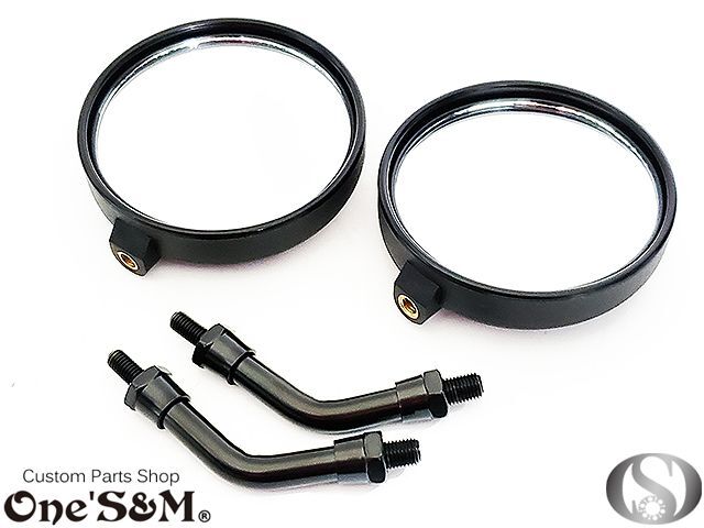 ZII Z2 タイプ 丸型 丸形ミラー ショート 正ネジ10mm ブラック - Online Shopping One'SM® ZII Z2 タイプ 丸型 丸形ミラー ショート 正ネジ10mm ブラック - Online Shopping One'SM®