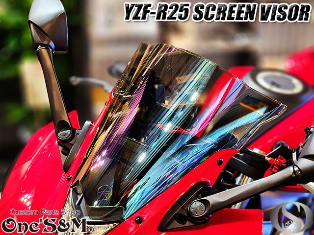 色々な yzf r25 スクリーン ミラー レインボー